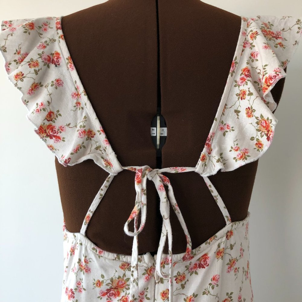 Floral Mini Linen Sundress - Picture 4 of 9
